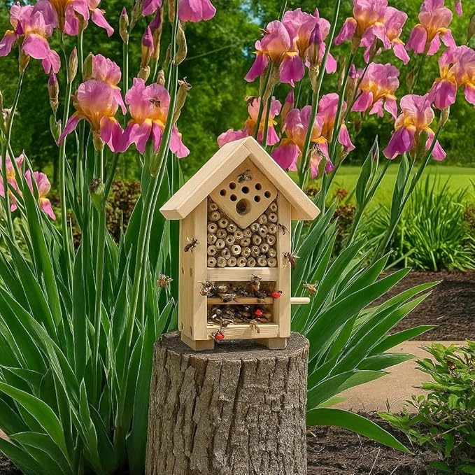 2 PK Premium Bug Hotel Kit Cedar Wood Insect Hotel - DIY Insect House Kit to Build - Backyard Bee House, Nesting Habitat Shelters, Garden Shelter for Bees, Butterflies, Bugs,Heavy Duty Thickness-PawvioPets