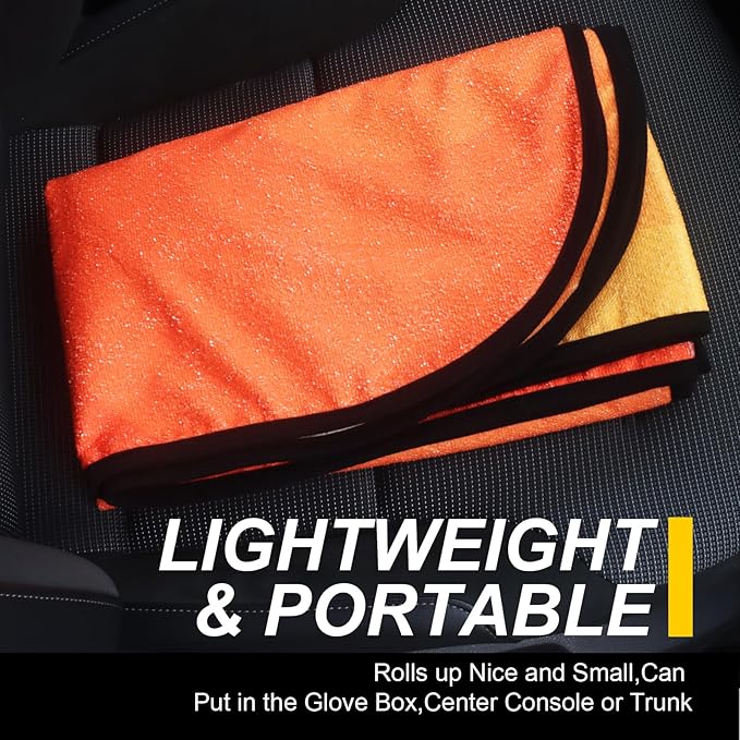 Back Seat Cover for Car Trucks Van SUV,Waterproof Rear Bench Towel Seat Covers for Dogs and Kids,Automotive Backseat Protector (Orange)-PawvioPets