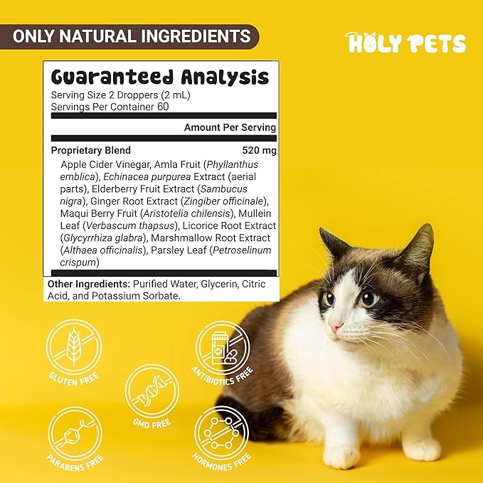 Cough Medicine for Dogs & Cats, Respiratory Infection Support - Sneezing Relief & Kennel Cough Treatment - Pet Asthma Support - Made with Natural Ingredients in The USA (4oz)-PawvioPets