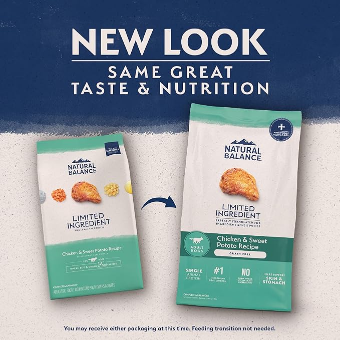 Natural Balance Limited Ingredient Adult Grain-Free Dry Dog Food, Chicken & Sweet Potato Recipe, 4 Pound (Pack of 1)-PawvioPets