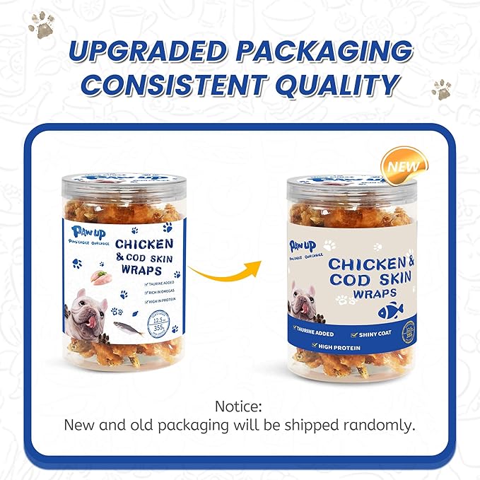 Dog Treats Chicken & Fish, High in Protein and Omega-3, for Large Small Dogs, 10.5 oz-PawvioPets