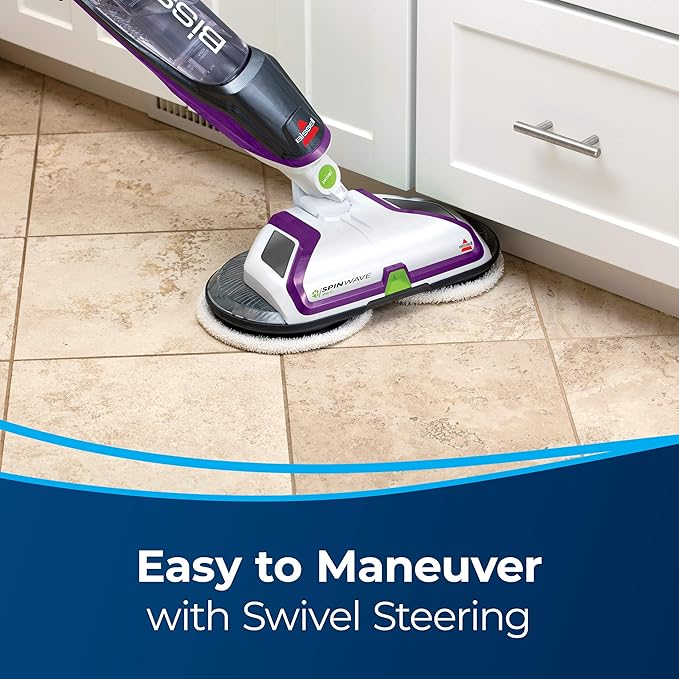 BISSELL® SpinWave Pet Hard Floor Corded Spin Mop Cleaner with Washable mop Pads for Sealed Hard Floors, 20399-PawvioPets