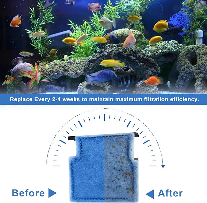 Aquarium Filter Cartridge Replacement Rite-Size A Filter Cartridges Compatible with MarineLand Penguin Power Filters 75 & 100 and for Aqua-Tech(EZ-Change #1) 5-15 Power Filters, 10 Pack-PawvioPets