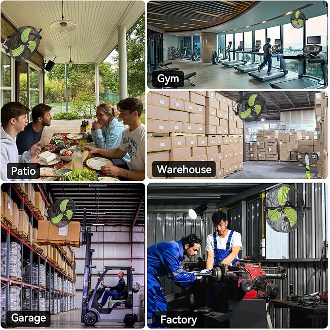 14 Inch Wall Fan Pro Series - Waterproof Motor High Velocity Wall Mount Fans for Commercial, Residential, Warehouse, Covered Patio, Shop, Garage, Barn 3 Speed 3000 CFM UL Safety Listed-PawvioPets