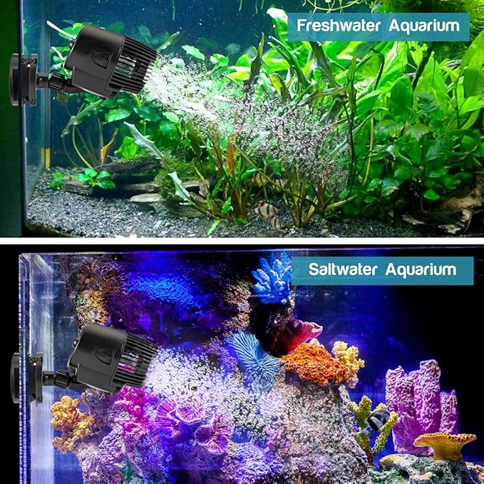 AQQA Wave Maker Pump, 2100GPH Aquarium Circulation Pump 360 Degree Rotatable Submersible Powerhead Pump with Magnet Suction Base for Marine and Freshwater Aquariums (15W)-PawvioPets
