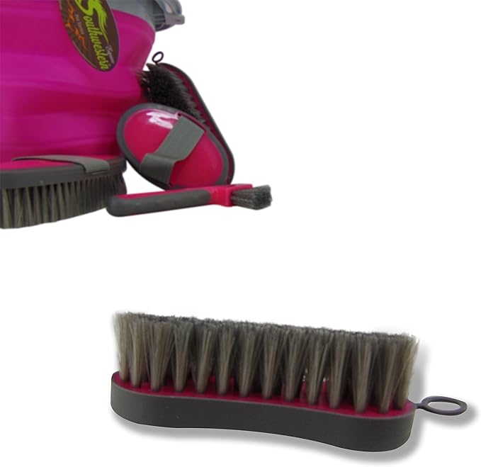 Collapsible Grooming Kit 10 Liter Bucket and 5 Grooming Tools by Southwestern Equine (Pink)-PawvioPets