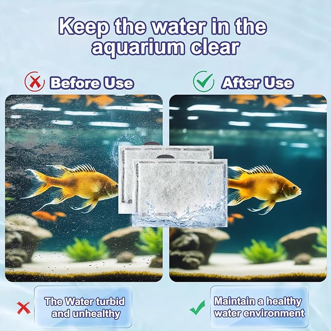 10 Pack Small Filter Cartridges for Aqueon,Small Fish Tank Replacement Filter for Aqueon QuietFlow E Internal Power Filter Size 10 and MiniBow Aquarium Filters Size 1, 2.5 and 5 Gallon-PawvioPets