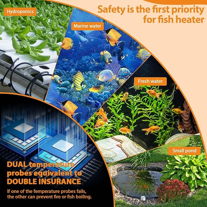 hygger Aquarium Heater, Upgraded Ceramic 25W/50W Small Fish Tank Heater with Digital LED Controller, Fast Heating, Precise Temperature Control, Turtle Tank Heater for Freshwater/Saltwater-PawvioPets