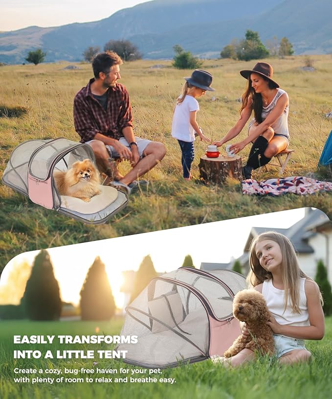 Expandable Pet Carrier Backpack, Cat Carrier Backpacks with Breathable Mesh for Cats Small Dogs Puppies Up to 25 Lbs Airline Approved Waterproof Travel Carrier with Safety Buckle for Hiking & Flights-PawvioPets