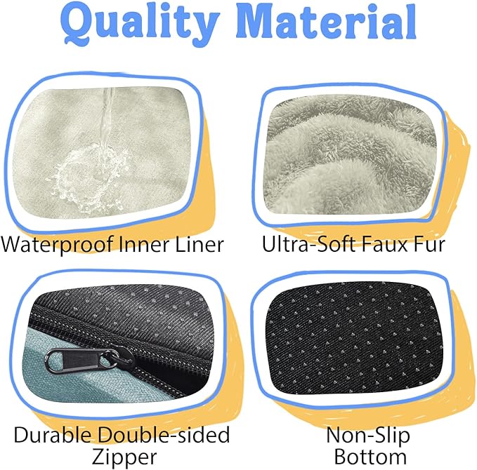 Washable Orthopedic Large Dog Bed - Dog Beds Large Sized Dogs with Removable Cover Waterproof Orthopedic XL Pet Bed with Bolster-PawvioPets
