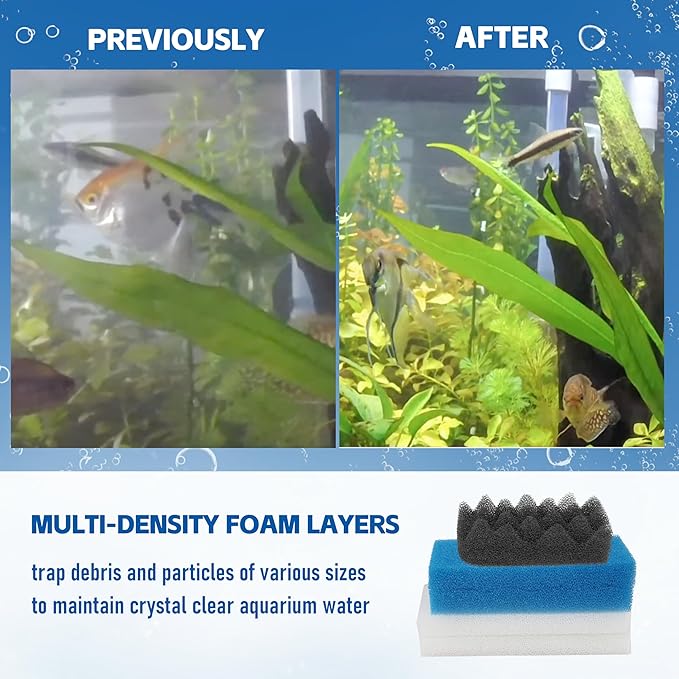 10Pcs Bio Foam Value Pack for Fluval 106/107 Aquarium Filter Media-PawvioPets