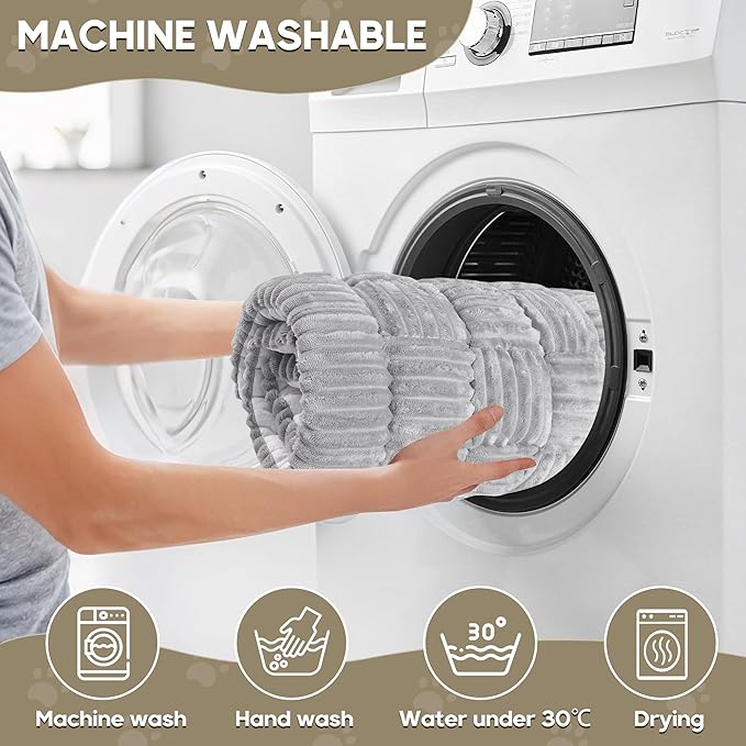 Dog Car Bed Mat, Non-Slip Backseat Extender Pet Blanket, Plaid Dog Bed for Trucks, Sedans & Large SUVs, Chew-Resistant Travel Pad for Dogs, Easy Clean & Scratch-Proof & Comfort(56"x28.7" Light Gray-PawvioPets