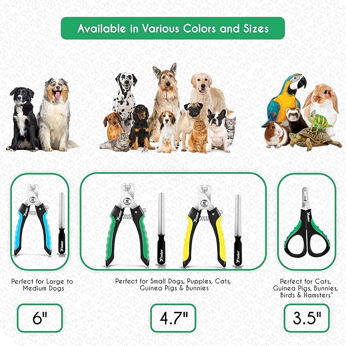 Candure Cat Nail Clippers for Cats, Rabbits, Hamsters, Birds - Stainless Steel Trimmer with Precise Angled Edges for Easy & Safe At-Home Grooming-PawvioPets