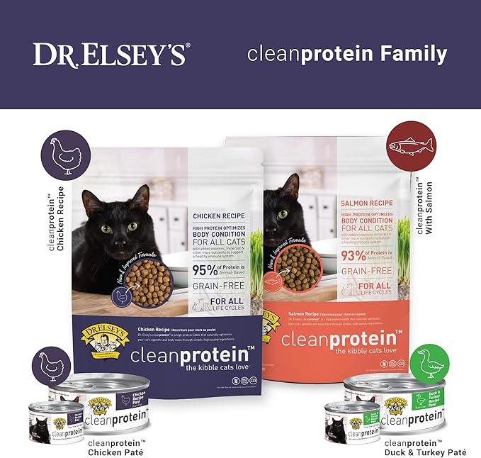 Dr. Elsey's cleanprotein Chicken Cat Kibble 6.6 lb. Bag-PawvioPets