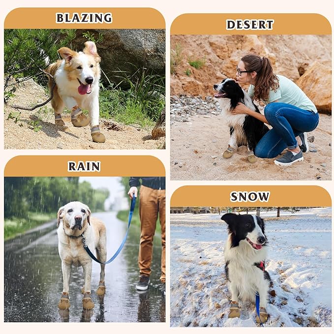 Dog Shoes for Large Medium Small Dog, Mesh Breathable Dog Shoes for Hot Pavement, Anti-Slip Dogs Boots Paw Protectors with Reflective for Outdoor Walking Indoor Hardfloors (Size 5)-PawvioPets