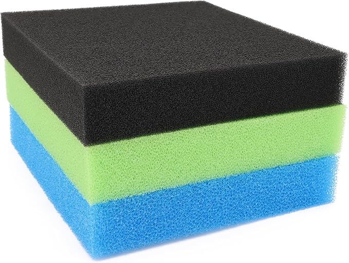 Aquarium Bio Sponge Pad Filter Media for Fish Tank,20/30/40PPI Open Cell Coarse Foam Block Foam Pre Filter Sponge (11" Lx 10.25" W x 2" H 30PPI)-PawvioPets