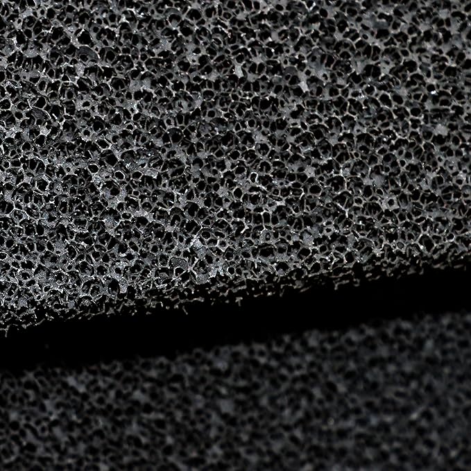 Cut to Fit Activated Carbon Filter Sponge – 2-Size Options (9.8"x9.8"x0.4" 3PC/36"x12"x0.4" 1PC) for Aquarium Fish Tank Canister Filters, Chemical & Mechanical Filtration (1)-PawvioPets