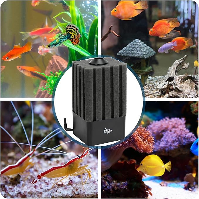 AQQA Aquarium Filter Fish Tank Sponge Filter Whisper Submersible Filters for Aquarium Foam Filter for Freshwater & Saltwater(Medium for 20-110 Gallon)-PawvioPets
