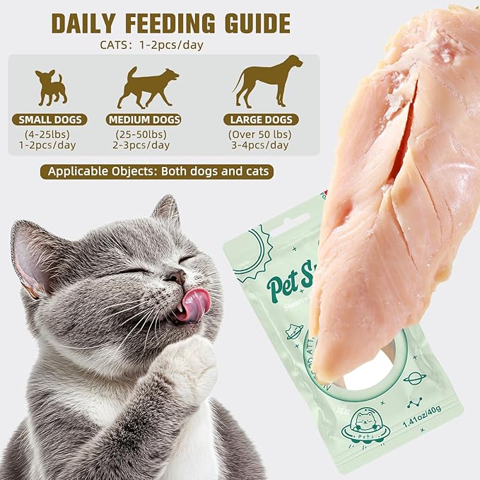 Cat Food Topper for Picky Eaters & Healthy Soft Cat Treat (Chicken), Wet Food with Gravy, High Protein & Limited Ingredient 6 Pack-PawvioPets
