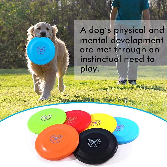 Dog Flying Disc, 3 Pcs Competition Dog Flyer Toy, Soft Indestructible Rubber Lightweight Flying Discs Toy for Dogs - Floats On Water, Gentle On Teeth and Gums-PawvioPets