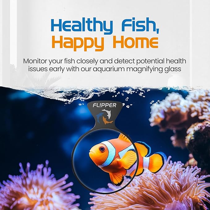 FL!PPER Flipper DeepSee Viewer 3" Nano - Coral and Fish Magnifier for Reef Tank and Freshwater Aquarium Photography and Videography - Magnetic Magnifying Glass-PawvioPets
