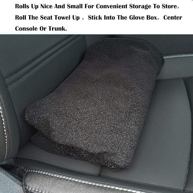 Car Seat Cover Protector Front Seats,for Gym Workout,Running,Swimming,Beach and Hiking,Waterproof Sweat Towel Bucket Seat Covers for Cars SUV Trucks (Black, 1Pcs)-PawvioPets