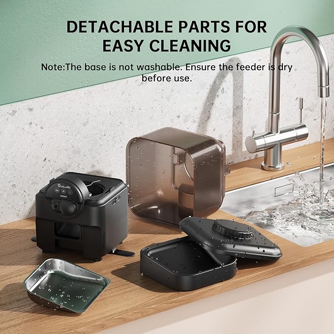 Automatic Pet Feeder for Cat and Dog - 6L Auto Cats Food Dispenser with Camera - WiFi App Control Smart Feeders with Timed - Dogs Feeding Station with 15-Day Battery Life After Power Off-PawvioPets