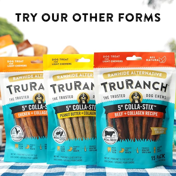 5" BBQ Collagen Skewers - Collagen Dog Chews - Long Lasting Healthy Joint Support Dog Treat - Rawhide Alternative - Skin & Coat Health, 1 Bag, 15 Count-PawvioPets