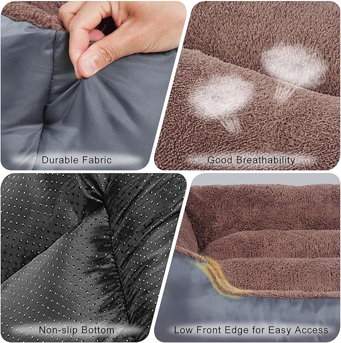 Small Dog Bed, Soft Breathable Dog Bed Machine Washable, Pet Bed with Anti-Slip Bottom-PawvioPets