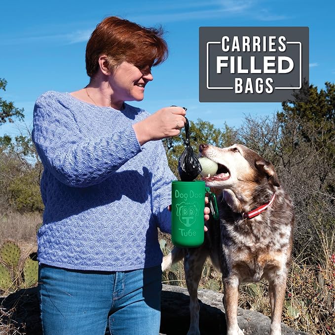 Dog Doo Tube Filled Dog Waste Bag Holders - Reusable Dog Poop Bag Tubes Designed to Keep in Odors and Germs-PawvioPets