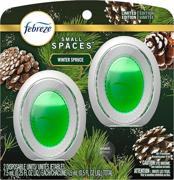 Febreze Small Spaces Air Freshener Limited Edition Scents (Winter Spruce, 2 Pack)-PawvioPets