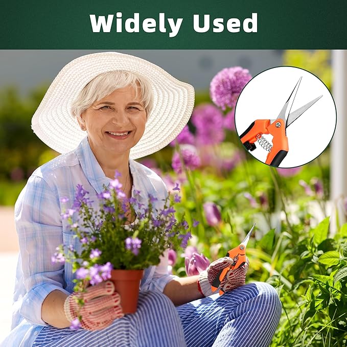 3-Pack Stainless Steel Pruning Shears, Pruning Snips and Clippers for Gardening-PawvioPets