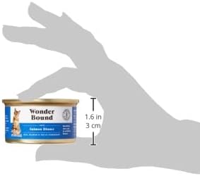 Amazon Brand - Wonder Bound Wet Cat Food, Pate, No Added Grain, (Salmon), 3 ounce (Pack of 24)-PawvioPets