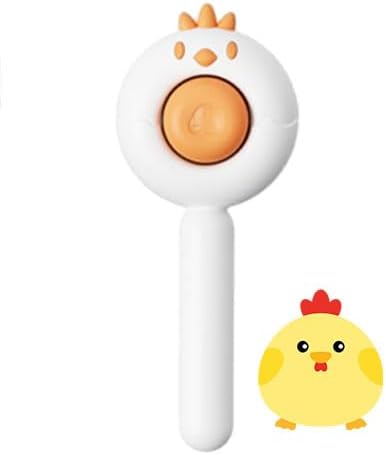 Cat Brush for Short or Long Haired Cats Dogs Rabbits, Cute Dog Brush with Release Button for Massage and Removes Loose Fur-PawvioPets