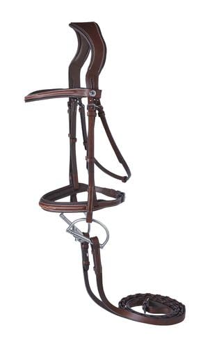 Dover Saddlery Ergonomic Hunter Bridle - Oakbark - Horse-F/S-PawvioPets