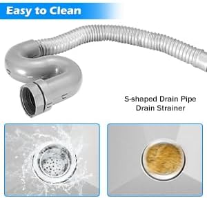 Dog Bath Tub 34'' Small Dogs, Pet Grooming Bahtub Home Washing Station for Small Pets Stainless Steel with Sliding Doors, Left Steps-PawvioPets