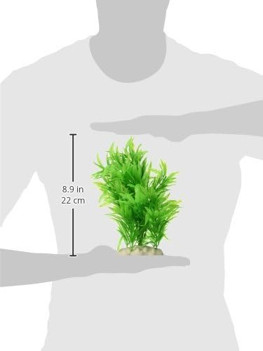 CNZ Aquarium Decor Fish Tank Decoration Ornament Artificial Plastic Plant Green (8.9-inch Green)-PawvioPets