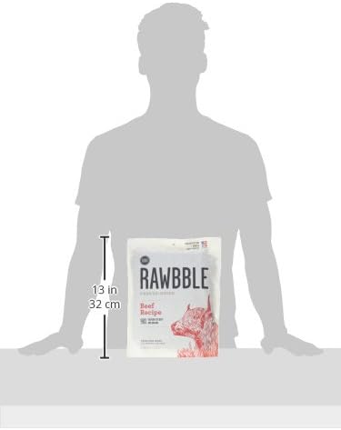 BIXBI Rawbble Freeze Dried Dog Food, Beef Recipe, 12 oz - 98% Meat and Organs, No Fillers - Pantry-Friendly Raw Dog Food for Meal, Treat or Food Topper - USA Made in Small Batches-PawvioPets