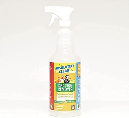Absolutely Clean Amazing Bird Poop Remover - Just Spray/Wipe - Safely & Easily Removes Bird Messes - Use Indoor/Outdoor - Made in The USA-PawvioPets