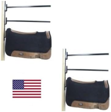 2-Pack Swing Out Blanket Bar: Wall Mounted Horse Blanket Rack & Saddle Pad Holder - Ideal Tack Room Organizer & Horse Stall Accessories-PawvioPets
