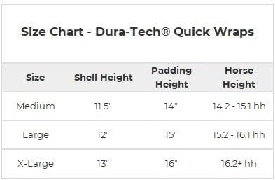 Dura-Tech Stable Quick Wraps for Horses | Ultimate Comfort & Protection for Equine Legs | Enhanced with Far-Infrared Technology | Perfect for Trailering or Stabling | Size Medium-PawvioPets