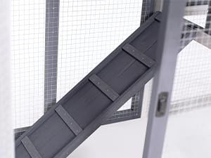 GEGURI Large Rabbit Hutch Indoor Outdoor Chicken Coop Wooden Bunny Cage with Waterproof Roof-PawvioPets