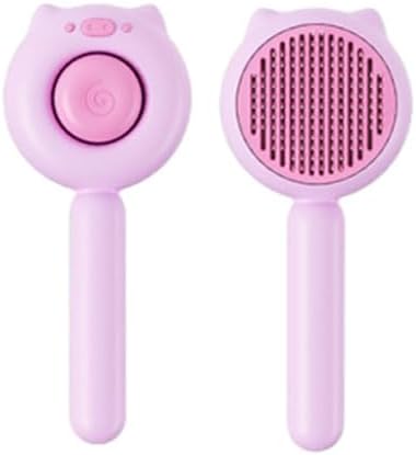 Cat Brush for Short or Long Haired Cats Dogs Rabbits, Cute Dog Brush with Release Button for Massage and Removes Loose Fur-PawvioPets