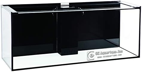 150 Gallon Starfire Glass Aquarium 60x24x24 12mm Eurobraced with Built-in Overflow Box-PawvioPets