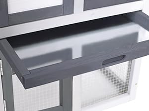 GEGURI Large Rabbit Hutch Indoor Outdoor Chicken Coop Wooden Bunny Cage with Waterproof Roof-PawvioPets