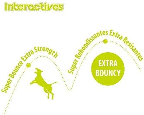 ALL FOR PAWS Interactive Super Bounce Tennis Balls Dog Toy, Pet Safe Toys for Exercise and Training, 2.5 Inch Diameter (6 Pack)-PawvioPets