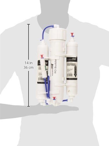 Aquatic Life RO Buddie 3-Stage Reverse Osmosis Aquarium Water Filter System RO Filtration Unit for Fish Tank, Fountains, and More, 100 GPD-PawvioPets