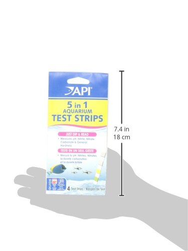 API 5-IN-1 TEST STRIPS Freshwater and Saltwater Aquarium Test Strips 4-Count Box-PawvioPets