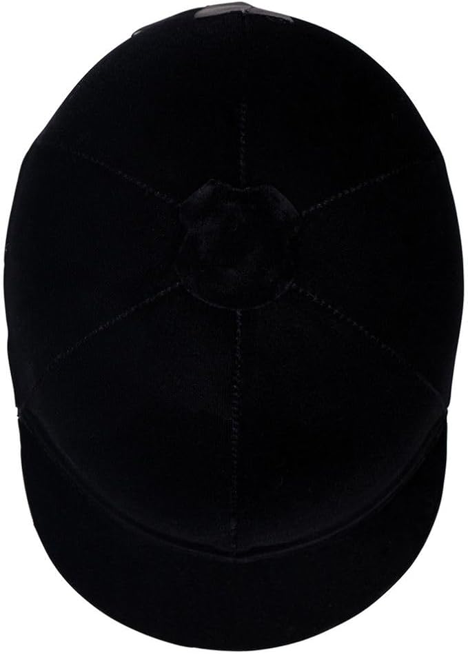Dura-Tech Velvet Horse Riding Hunt Cap | Classic English Equestrian | Hunter Class Elegance | Use in Breed Show | Color Black-PawvioPets