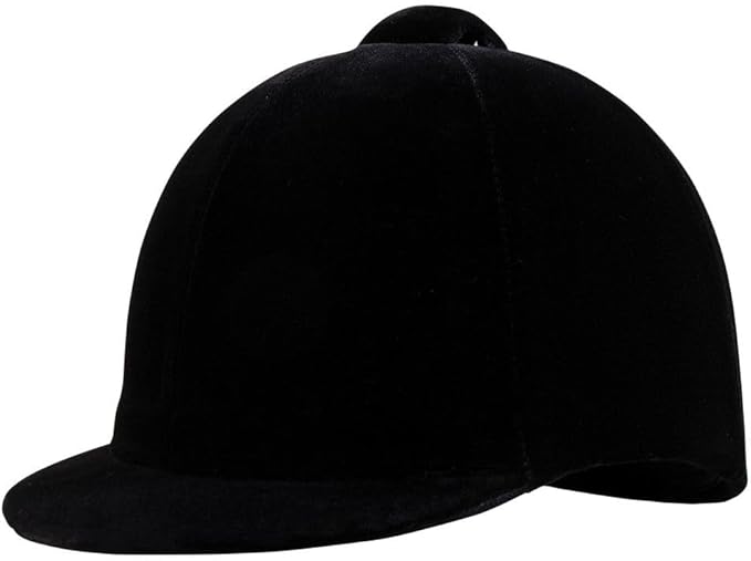 Dura-Tech Velvet Horse Riding Hunt Cap | Classic English Equestrian | Hunter Class Elegance | Use in Breed Show | Color Black-PawvioPets